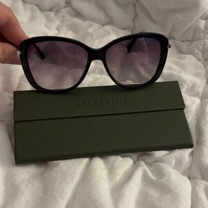 Longchamp Black and Purple Sunglasses